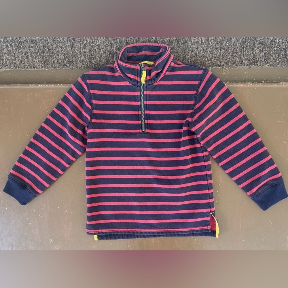 Mini Boden Fleece lined quarter zip pullover - Boys 7/8